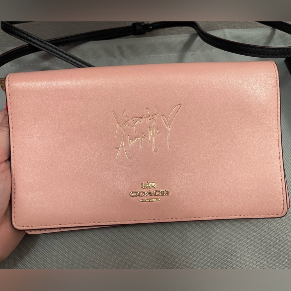 CoachxSelena Gomez Limited Edition Leather Crossbody Bag in Peony Pink & Oxblood